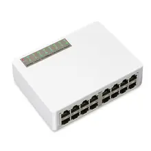 DIEWU 10/100Mbps 16 Ports portas Fast Ethernet LAN RJ45 Vlan Network Switch Switcher Hub Desktop PC with EU/US adapter