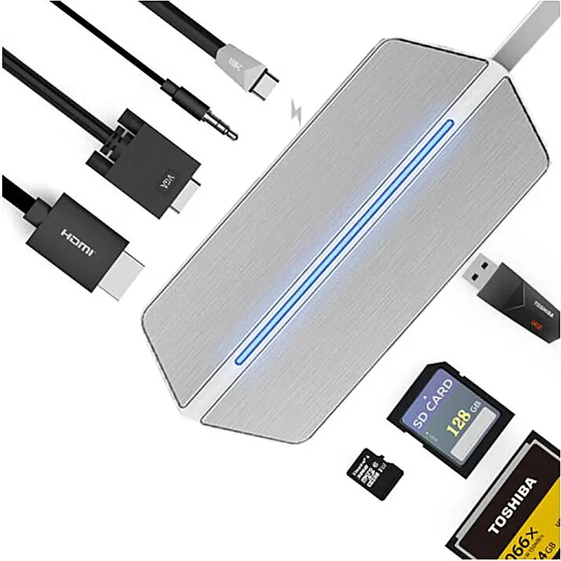 Конвертер HDMI в VGA AJIUYU для Xiaomi MiBook Air Pro 13 3 дюйма 12 5 USB C HUB RJ45 картридер PD