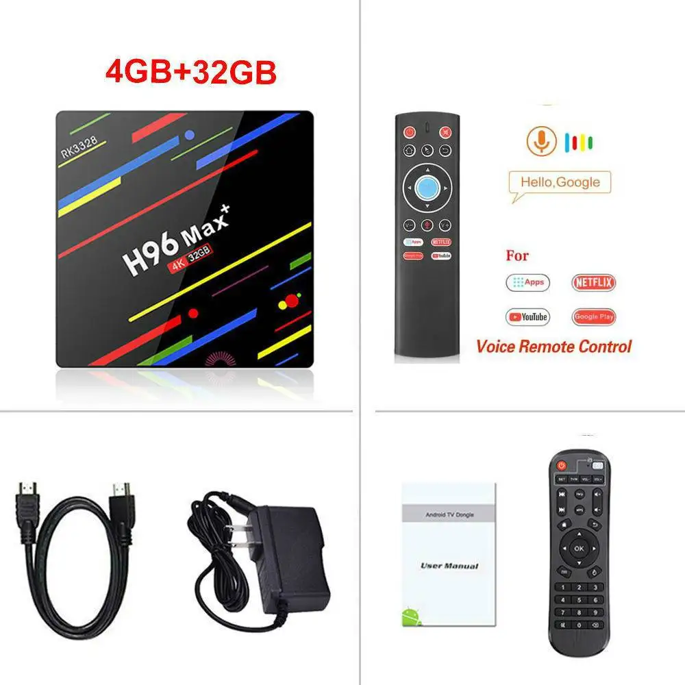 4 ГБ ОЗУ 64 Гб ПЗУ 4K Smart tv Box Android 9,0 H96 MAX Plus RK3328 телеприставка 2,4/5G wifi H96Max+ Youtube медиаплеер 2G16G - Цвет: 4GB 32GB T1