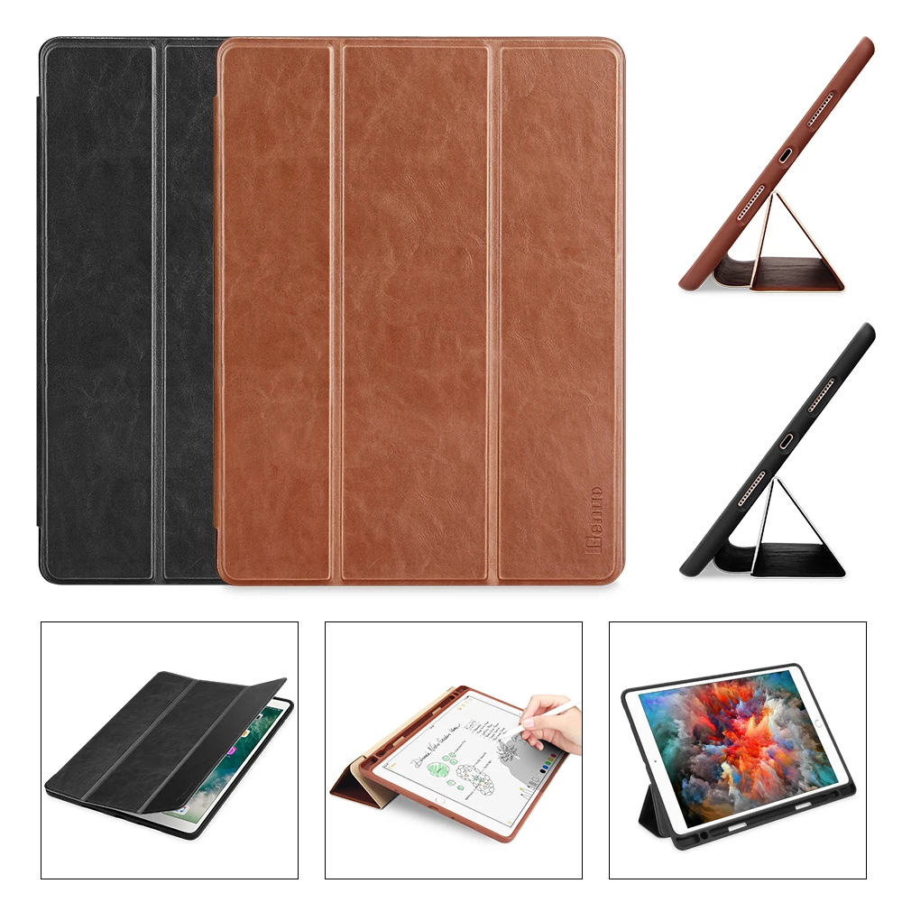 Benuo для Чехол iPad Pro с 10 5 искусственная кожа тонкая Smart Cover карандашницей авто