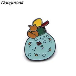 P2148 Dongmanli Jewelry Le Petit Prince и маленькая лиса металлическая Глянцевая крашенный значок булавки и броши для детей подарки высокого качества