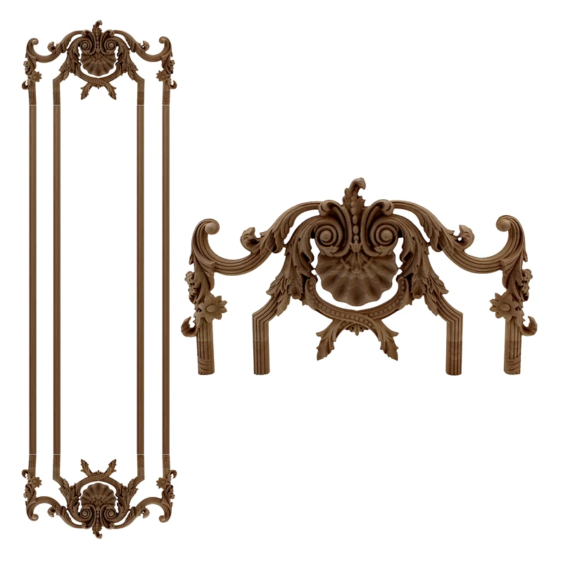 VZLX Decorative Unpainted Wood Oak Carved Wave Flower Onlay Decal Corner Applique Home Decoration Furniture Door Decor Crafts VZLX Decorative Unpainted Wood Oak Carved Wave Flower Onlay Decal Corner Applique Home Decoration Furniture Door Decor Crafts