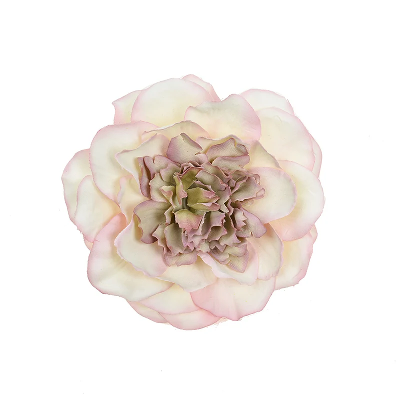 1 шт 10 см искусственные пионы Цветок голова для свадьбы дома вечерние украшения DIY цветок стены Подарочная коробка скрапбук ремесло - Цвет: Pink green