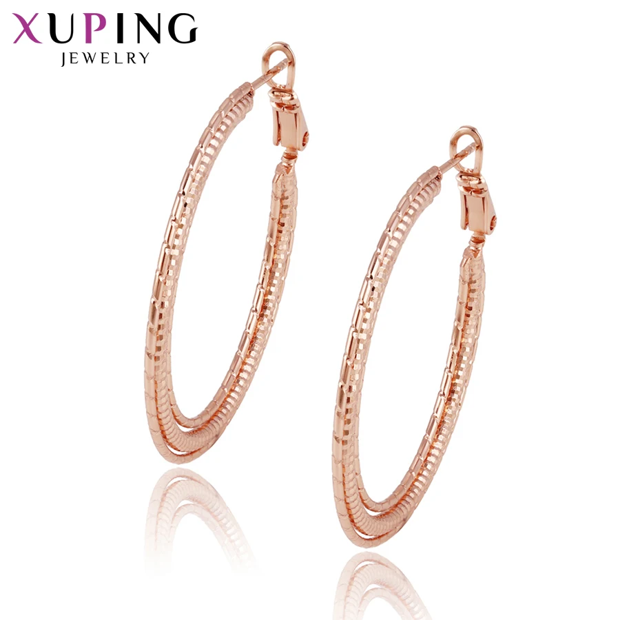 

Xuping Fashion Earrings Hoops Rose Gold Color Plated for Women Black Friday Jewelry Gifts S83,2-95434