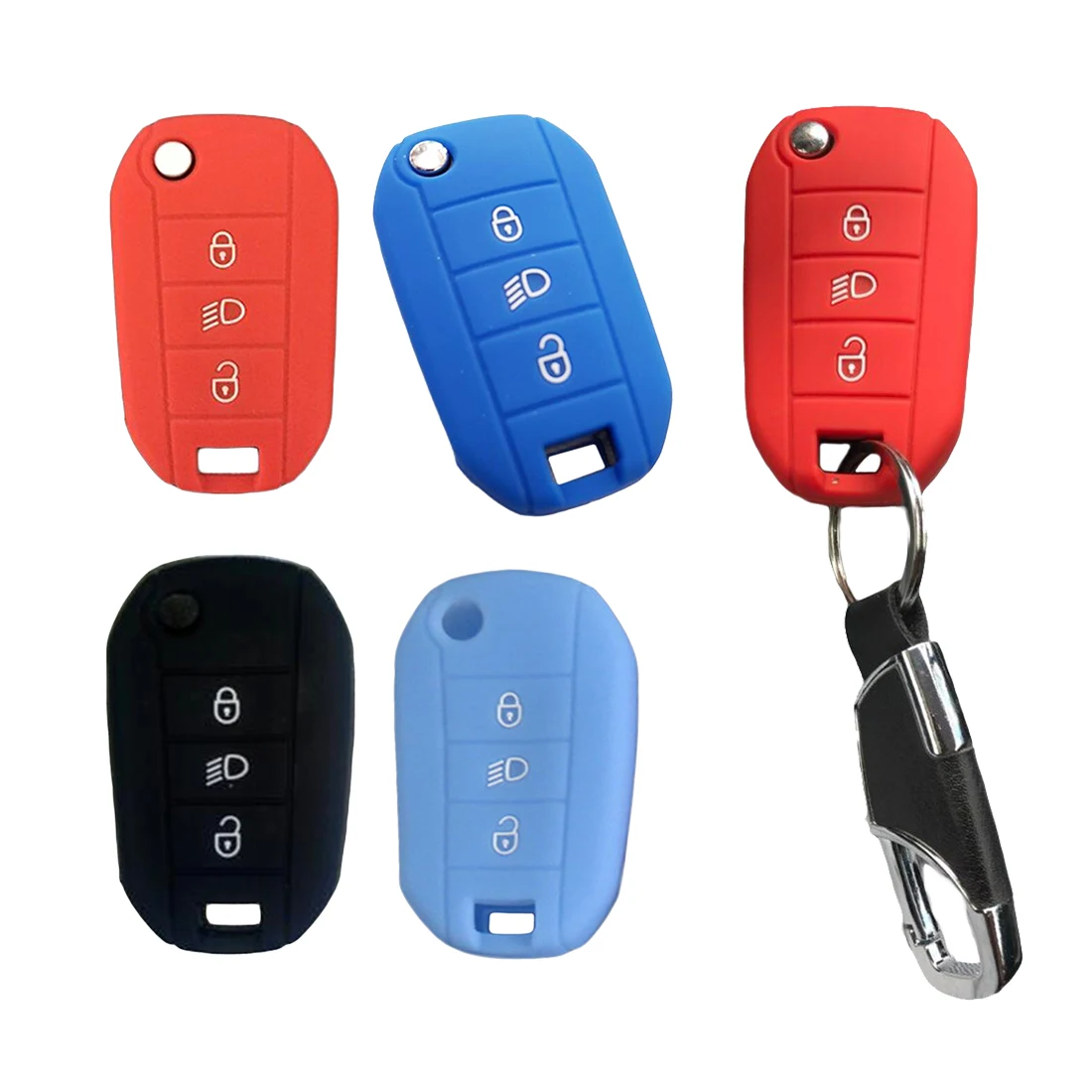 Dewtreetali Silicone Remote Keyless Key Fob Cover Case Shell Skin Hood