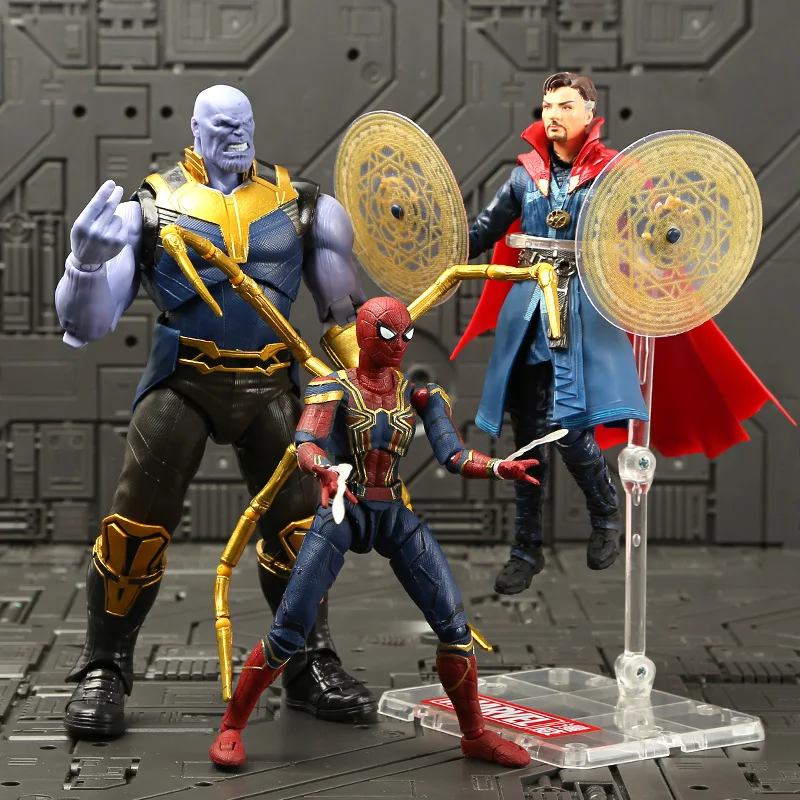 Marvel Avengers Infinity War SHF S.H.Figuarts Thanos Iron Man Spider Man Doctor Strange PVC Figures Collectible Model Toys Doll