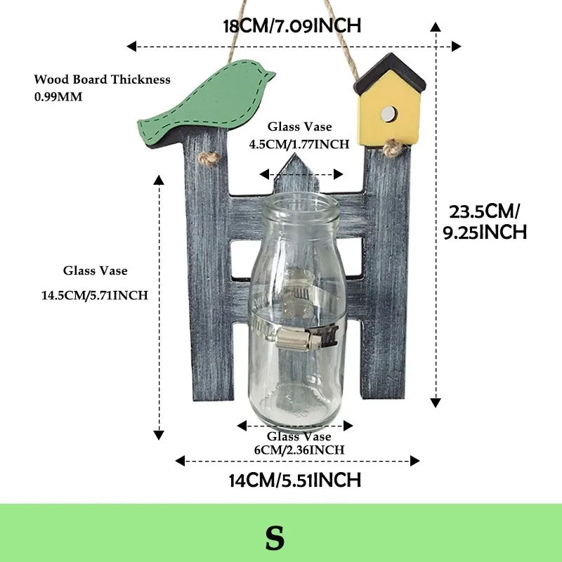 Растительный горшок стеклянная настенная подвесная ваза для Гидропоники Вертикальный садовый цветочный горшок для оформления дома бонсай горшок комнатный подвесной горшок - Цвет: S