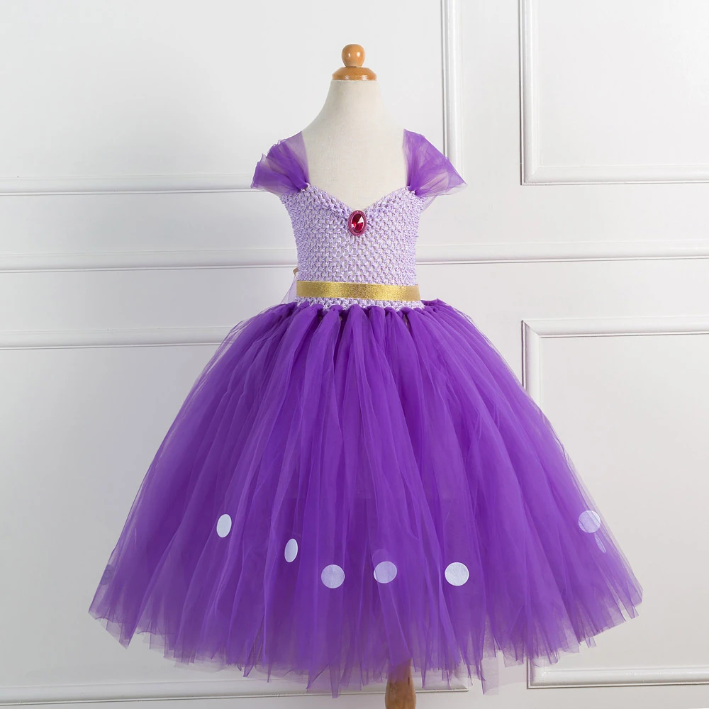 AISHANGYIDE Vestido De Sofia Niñas Disfraces De Princesa Rapunzel Vestidos De Princesa Para Tul Cumpleaños Vestido De Fiesta Halloween | lagear.com.ar