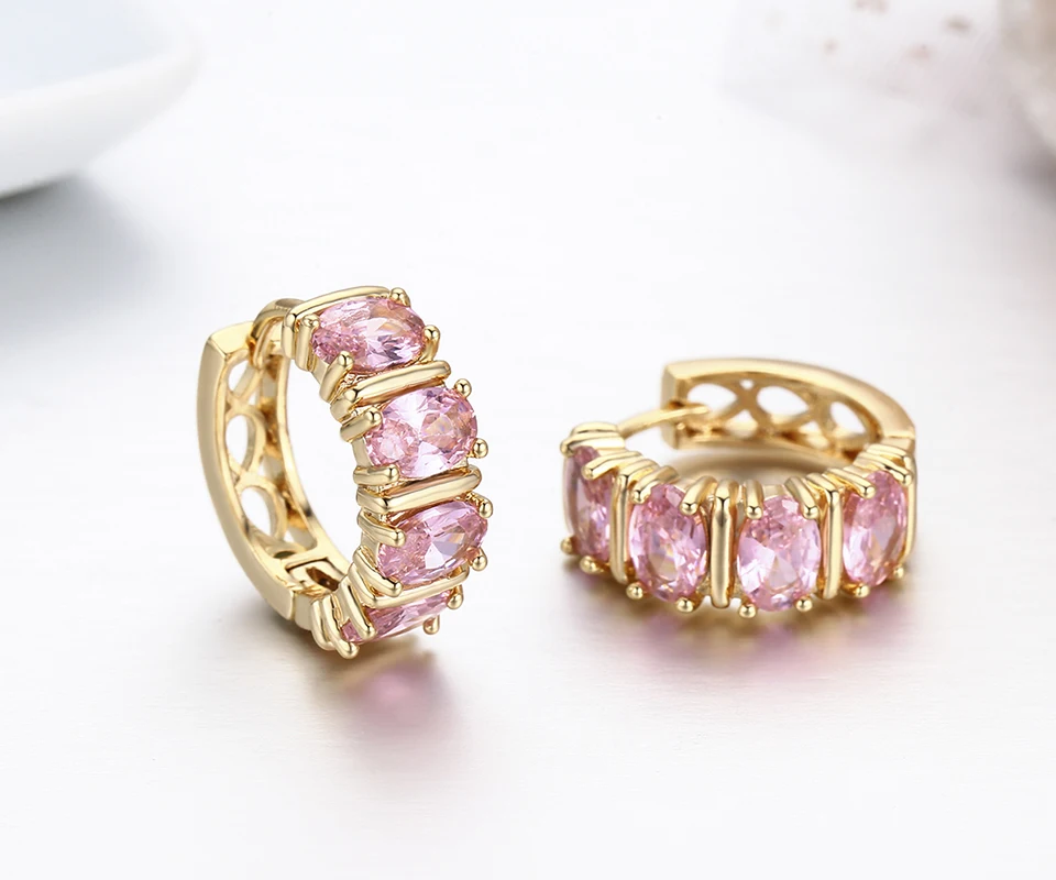 Женские серьги кольца с фианитами 6 цветов|hoop earrings for women|hoop earringshuggie hoop |