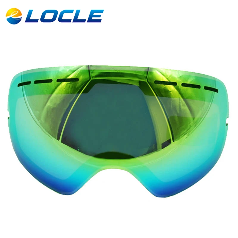 LOCLE UV400 Anti fog font b Skiing b font Goggles or Glasses Weak Light tint Weather