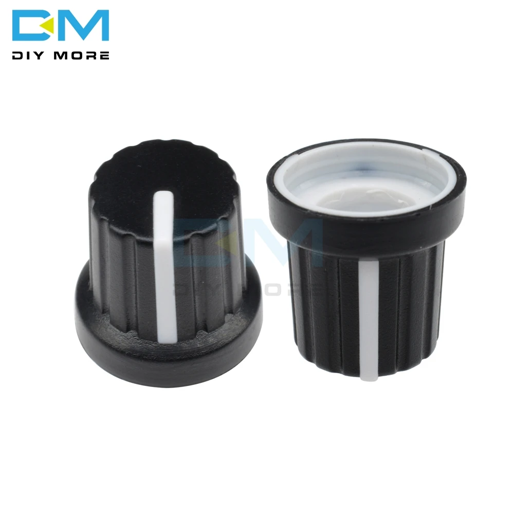 

5PCS 6mm WH148 Potentiometer Control Knobs Caps Knobs Dia Shaft Hole With Plastic Insert Fit 1/4" Shaft Potentiometers