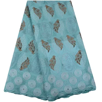 

2019 Teal African Dry Lace Fabrics High Quality Cotton Lace Fabric Swiss Voile With Stones Swiss Voile Lace In Switzerland Y1486