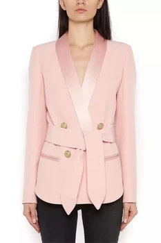 

Newest fashion women coats 2019 spring autumn female Shawl Collar Double Breasted high quality Suits jackets gx804