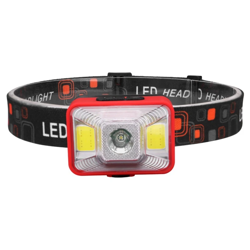 

1xXpe +2xCob Headlight 5 Modes Of Light Lamp Ipx5 Waterproof 60 Degrees Adjustable Built-In Rechargeable Battery Use Usb Charg