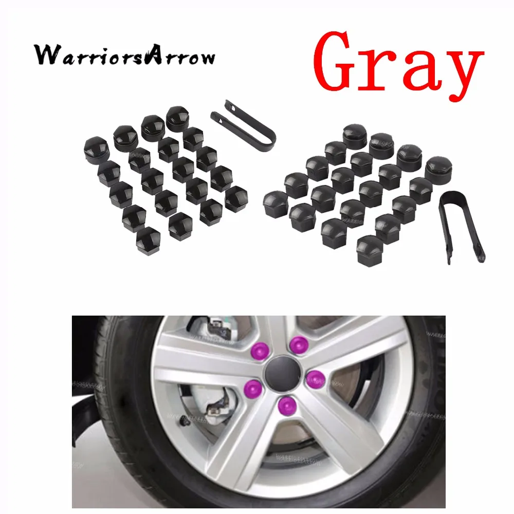 WarriorsArrow 4x Theft Proof Locking Cap 25mm+16x Wheel Lug Nut Cap17mm