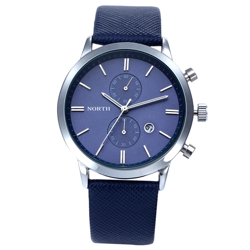 

SmileOMG Fashion Men Casual Waterproof Date Leather Military Japan Watch Gift,Aug 10