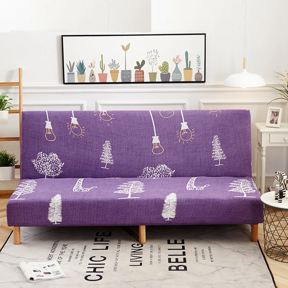 Фиолетовый диван без подлокотников крышка Freehand эскизов лампа чехол для дивана дерево диване крышка Cubre диван Чехлы для гостиной