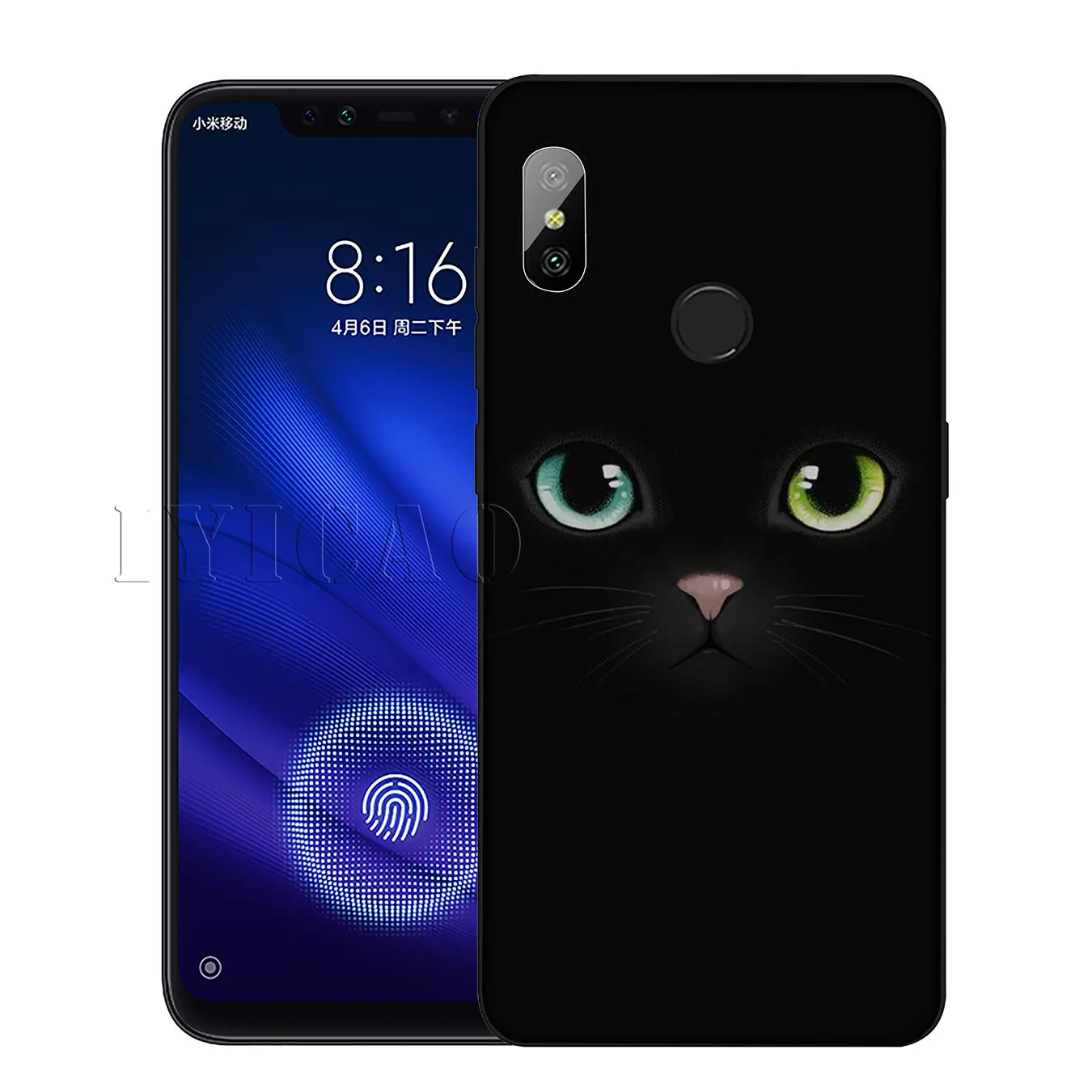 IYICAO Чеширский Мягкий силиконовый чехол для Xiaomi Redmi 6A 5A Note 8 7 4 4X 5 Plus 6 Pro черный из
