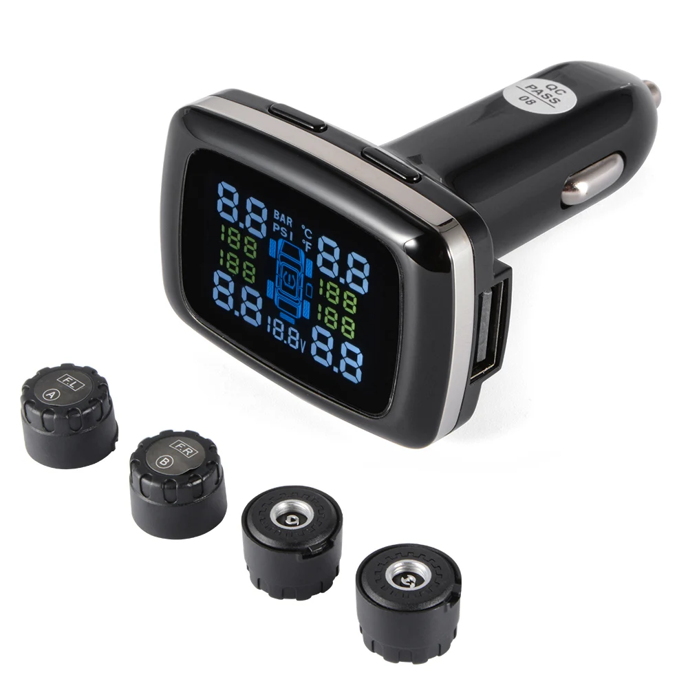 Profession Auto Wireless Universal TPMS Tire Pressure Sensor Tire Pressure Monitoring System CY690-CN auto tire pressure sensor tpms tire pressure valve for vw cc oem 433mhz 3aa907275 retail wholesale free shipping promotion