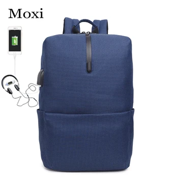 

New Backpack Male USB Charging Backpack Notebook Laptop Back Packs Teenager Men Simple Backpack Travel Schoolbag