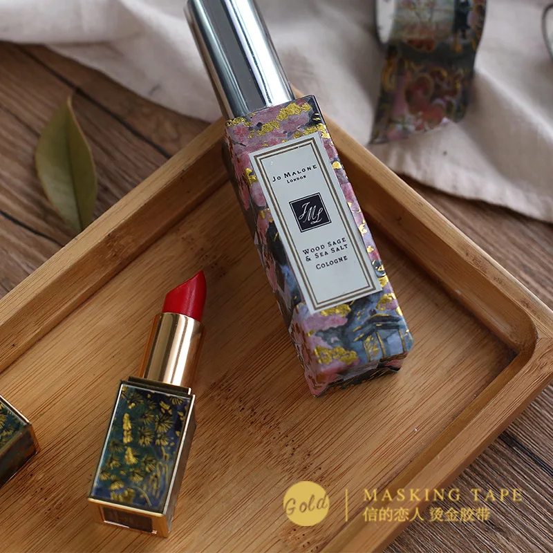 Пламя бамбук/вишня/сосна луна кролик позолота лента для декорации Washi DIY
