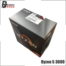 Процессор AMD Ryzen 5 3600 R5 3600 3,6 ГГц шестиядерный ЦП с 12 потоками 7нм 65 Вт L3 = 32 м 100-000000031 сокет AM4 и с вентилятором