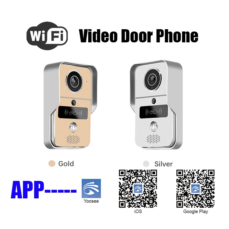 

2019 New Wifi IP Video door phone for smartphone&tablets app wireless RFID card video doorbell Access Control door intercom