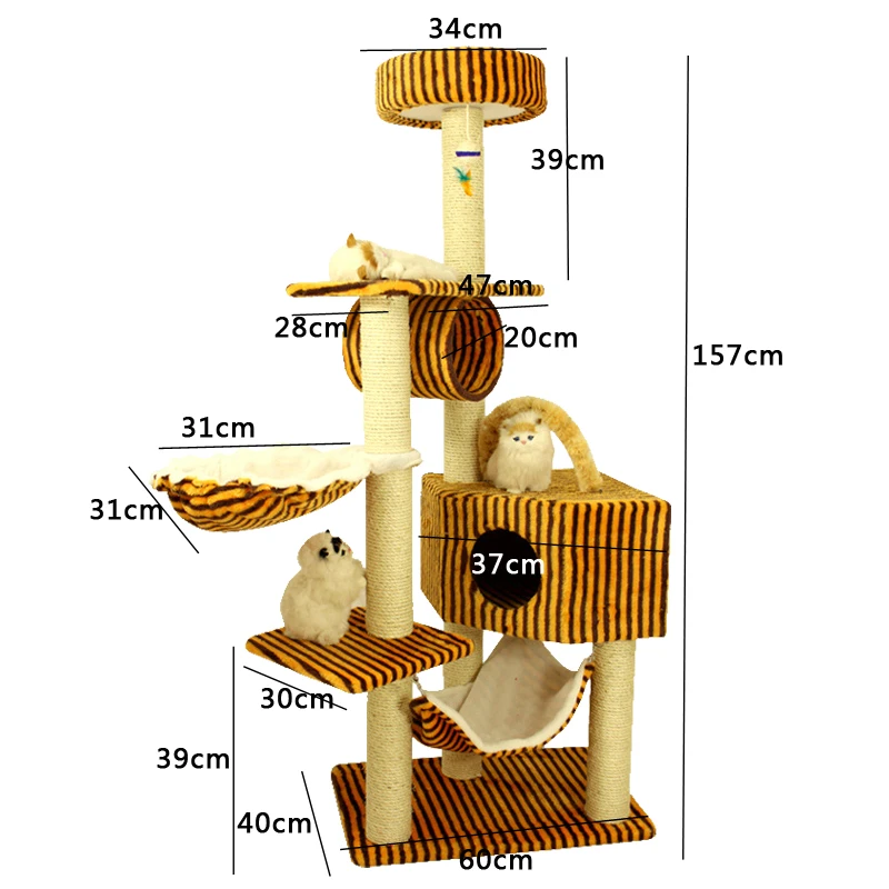 Коврик-Когтеточка из сизальной веревки для питомцев, домик для лазания, дерево, котенок, кот, игровой домик, башня, игрушки, мебель для питомцев, поставка