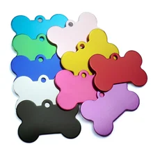 Wholesale 100Pcs Personalized Bone Dog ID Tags Customized Cat Puppy Name Phone Pet ID Tags Dog Cat Pet Tag Collar Accessories flowgogo anti lost stainless steel dog id tag engraved pet cat puppy dog collar accessories telephone name tags pet id tags