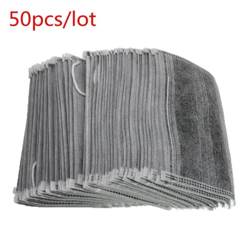 

4-layer 50Pcs/lot Activated Carbon Anti Fog Dust Disposable Masks Dustproof Mouth Mask