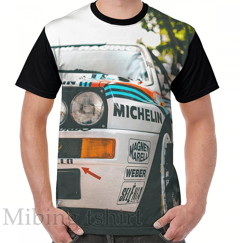 

Funny print men t shirt women Tops tee Lancia Delta HF Integrale - Martini Racing Graphic T-Shirt O-neck Short Sleeve tshirts