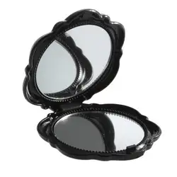 1 шт. красивые 3D стерео Двусторонняя милый ретро Роза Форма Макияж Компактный карман личное зеркало