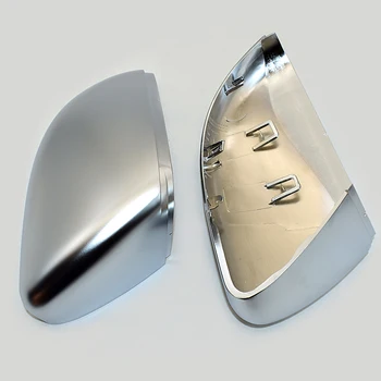 

OYAMARIVER For Volkswagen Vw Golf 6 Mk6 Touran Matt Chrome Mirror Cover Silver Rearview Side Mirror Cap Housing