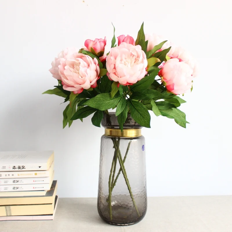 High quality artificial flowers peony 3 Heads silk flowers home