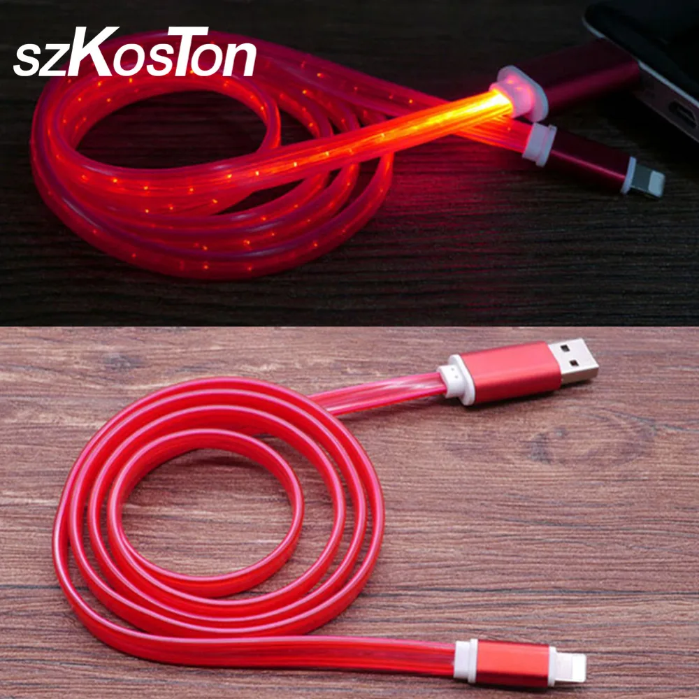 

USB Cable LED USB C Micro USB Charging Cable Type C Data Cable Line For iPhone 8 7 6 X Huawei Mate 20 Pro Honor 10 Xiaomi Redmi