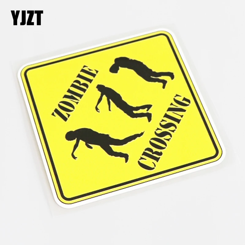 YJZT 15 см * Comical Zombie Crossing PVC стикер окна автомобиля Наклейка 13 1135|Наклейки на
