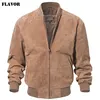 FLAVOR Men Classic Real Pigskin Coat Genuine Baseball Bomber Leather Jacket ► Photo 1/6