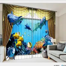 Подводный мир 3D печать большой зонтик от солнца окна шторы постельные принадлежности гостиная или отель Cortians аквариум печать