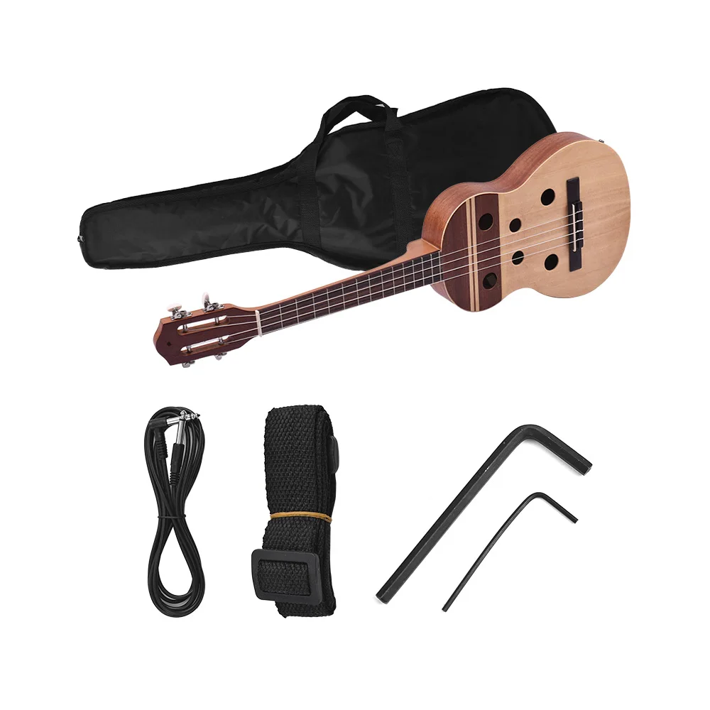 34" Electric Ukulele Kit Ukelele Uke Built in 2 band Pickup EQ with Gig