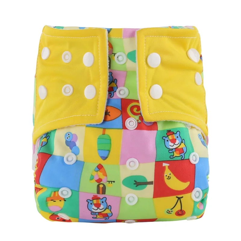 

5-15kg 2017 Print Baby Washable Nappy Diapers Reusable Waterproof Cloth Cover Cartoon Suit Diaper