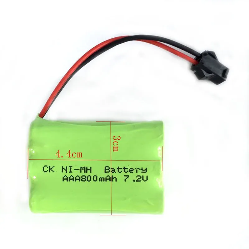 Прочный двухэтажный аккумулятор 7,2 V 800mAh 6x AAA Ni-MH RC для лодка с дистанционным управлением, автомобильные игрушки с зажимом