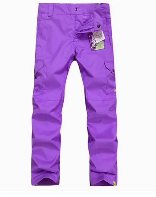 Женские фиолетовые лыжные брюки женские зимние уличные спортивные для сноуборда
