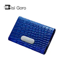BISI GORO/бизнес держатель для карт и ID держатель для Карт RFID для женщин мужчин творческий карты бумажник нержавеющая сталь Чехол для карт из