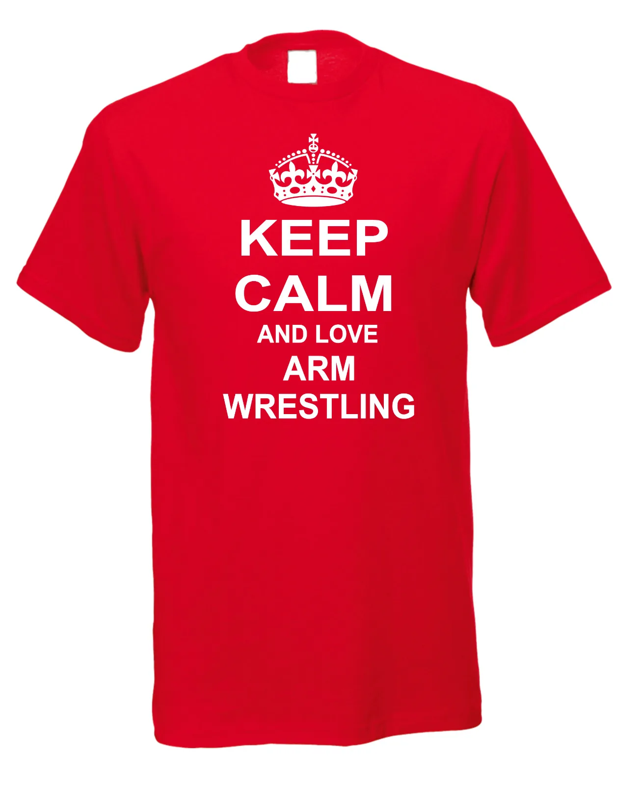 إبقاء الهدوء و الحب الذراع المصارعة مصارع القوي رياضي امرأة تي شيرت