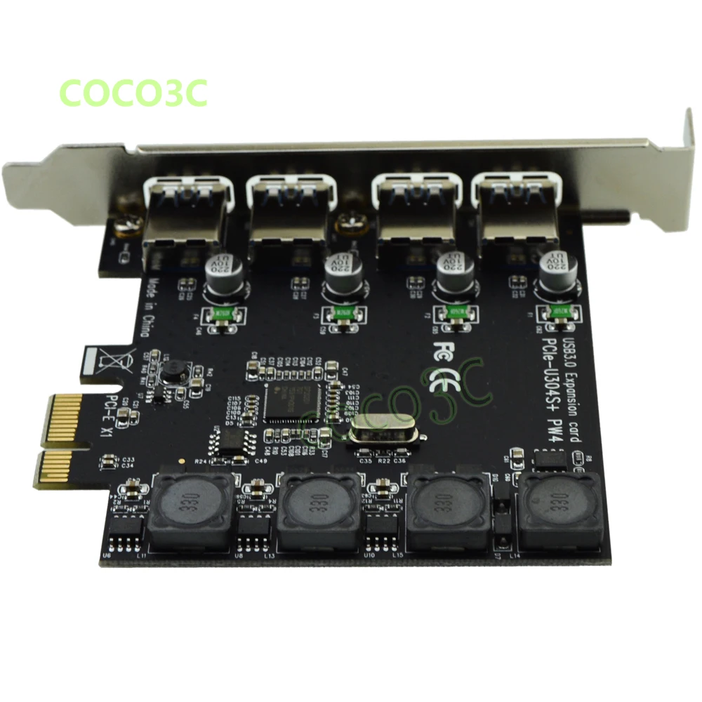  Alta calidad PCI Express 4 USB 30 tarjeta PCI-e a 4 puertos externos USB3.0 convertidor NEC D720201