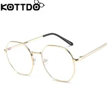 KOTTDO, анти-синие полигональные очки, оправа для женщин, металлические прозрачные очки, оправа, очки для близорукости, компьютерные очки, оправа для мужчин