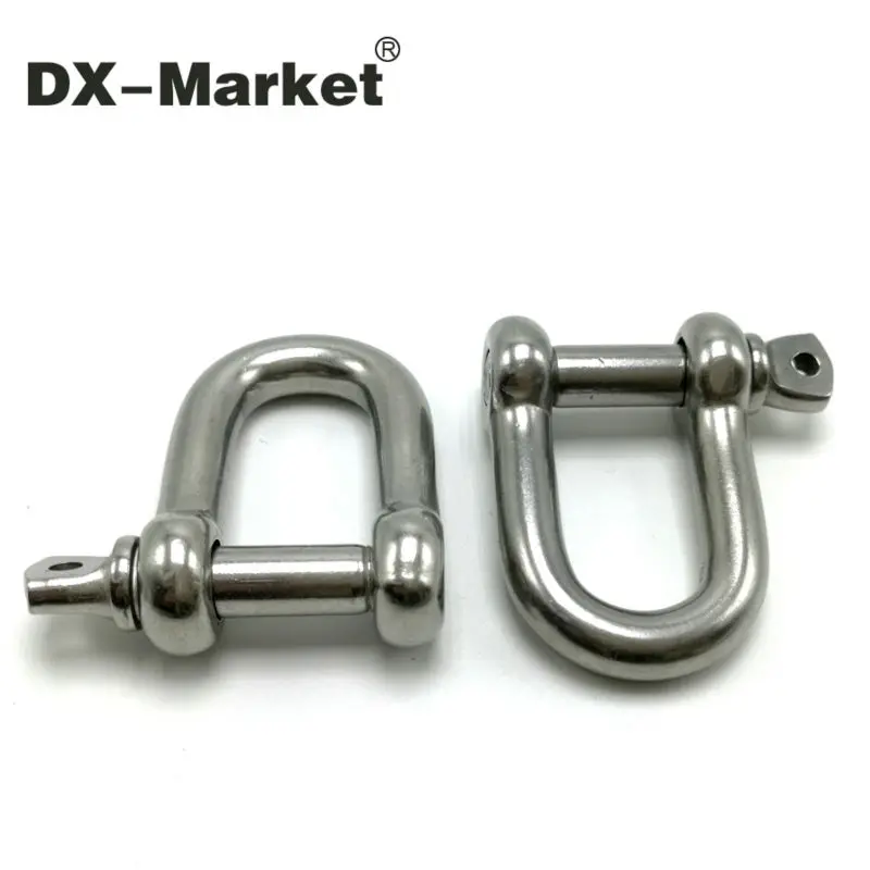 

m4 , 10pcs , Chain D Rigging Shackle for Boat , 304 Stainless Steel Dee Type rigging , m4 snap shackle
