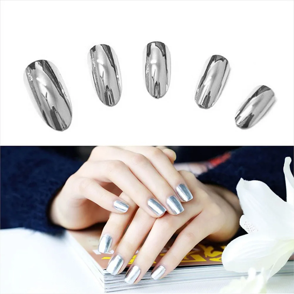 Блестки для ногтей зеркальный Серебряный зеркальный порошок для ногтей женский зеркальный эффект, цвета хрома Гель-лак для ногтей DIY инструмент для ногтей