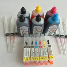 6 цветов PGI-850 многоразового комплект для Canon PIXMA MG6380 MG7180 iP8780 MG7580 принтер с чипом Arc УФ-бумага серый чернилами
