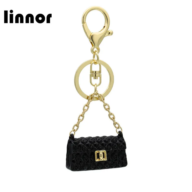 Mini Bolso pequeño de moda de linni llavero de diamantes de imitación llavero bolso colgante Bijuteria Feminina recuerdo llaveros mujer